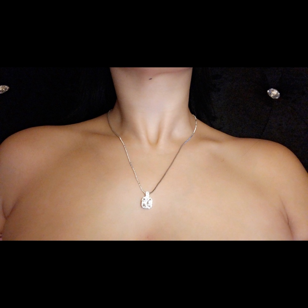 Square crystal CZ Necklace